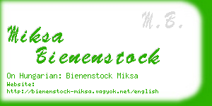 miksa bienenstock business card